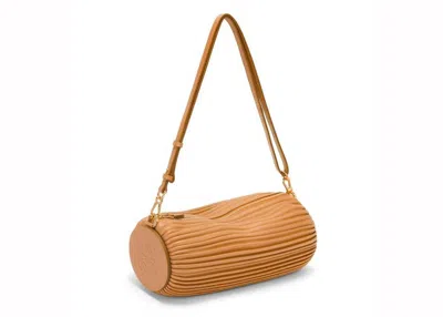 Pre-owned Loewe Women's  Bracelet Pouch In Pleated Nappa In Warm Desert In Sand