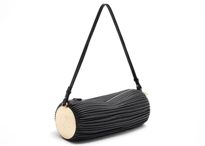 Pre-owned Loewe Women's  Bracelet Pouch Pleated Nappa In Black