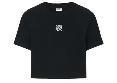 Pre-owned Loewe Women's  Cropped Top In Cotton In Black
