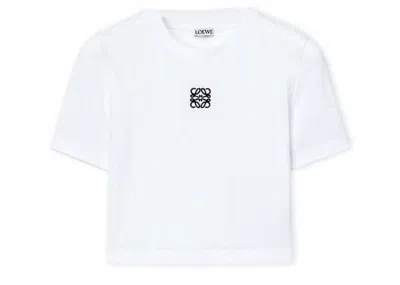 Pre-owned Loewe Women's  Cropped Top In Cotton In White