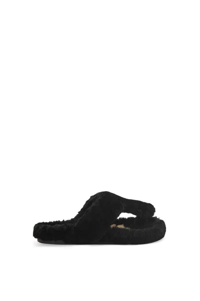 LOEWE WOMEN'S LOEWE EASE SHEARLING SANDAL