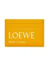 Loewe Embossed Flat Card Bag In Sunflower