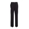 Loewe Wool Trousers With Wide Leg And Elastic Waistband In Black