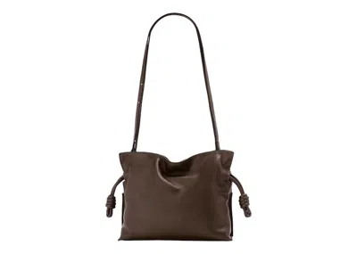 Pre-owned Loewe Women's  Mini Flamenco Clutch In Nappa Calfskin In Chocolate In Brown
