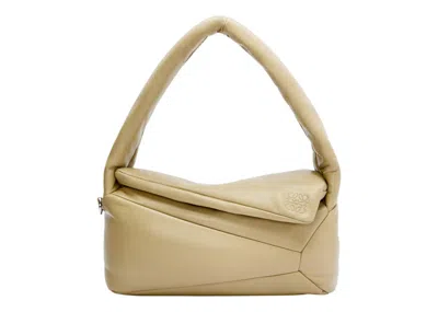 Pre-owned Loewe Women's  Puffer Puzzle Hobo Bag In Clay Green