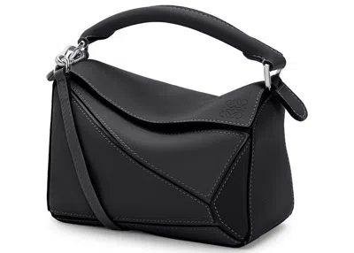 Pre-owned Loewe Women's  Puzzle Bag In Classic Calfskin Mini In Black
