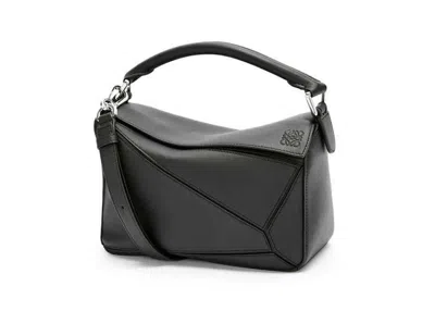 Pre-owned Loewe Women's  Puzzle Bag In Classic Calfskin Small In Black
