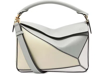 Pre-owned Loewe Women's  Puzzle Mini Bag In Ash Grey/marble Green