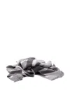 Loewe Grey Wool Polyamide Scarf In Multi