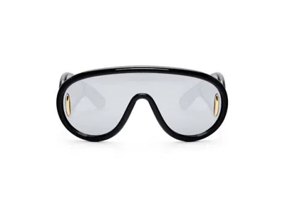 Pre-owned Loewe Women's  Wave Mask Sunglasses In Black (g000487x01 1100)