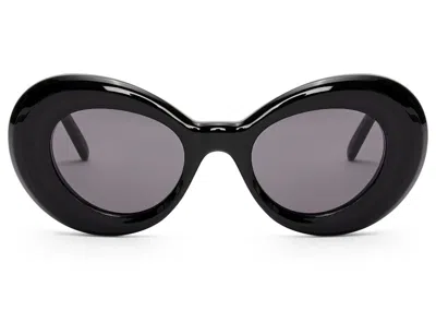 Pre-owned Loewe Women's  Wing Sunglasses In Black (g776487x01 1100)