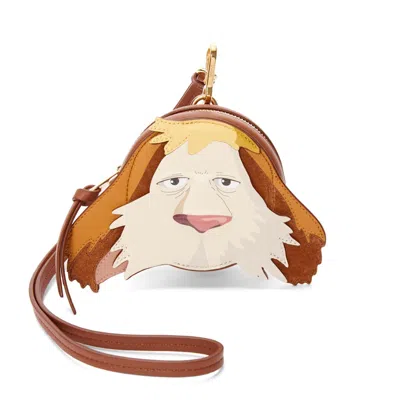 Pre-owned Loewe Women's  X Howls Heen Cookie Pouch In Classic Calfskin In Rust
