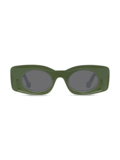 Loewe Women's  X Paula's Ibiza 49mm Rectangular Sunglasses In Green