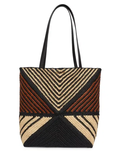 LOEWE WOMEN'S LOEWE X PAULA'S IBIZA 4FA STRIPED RAFFIA FOLDABLE TOTE BAG