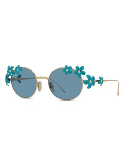 Loewe Women's  X Paula's Ibiza 51mm Round Sunglasses In Gold