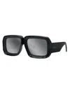 Loewe Signature Square Mirrored Sunglasses In Black