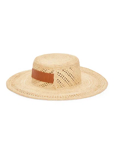 Loewe Women's  X Paula's Ibiza Ajoure Logo Fisherman Hat In Neutral