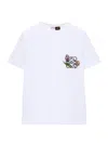 Loewe Womens White Floral Anagram-embroidered Regular-fit Stretch Cotton-blend T-shirt In White