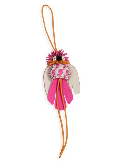 Loewe Bird皮革包袋吊饰 In Pink