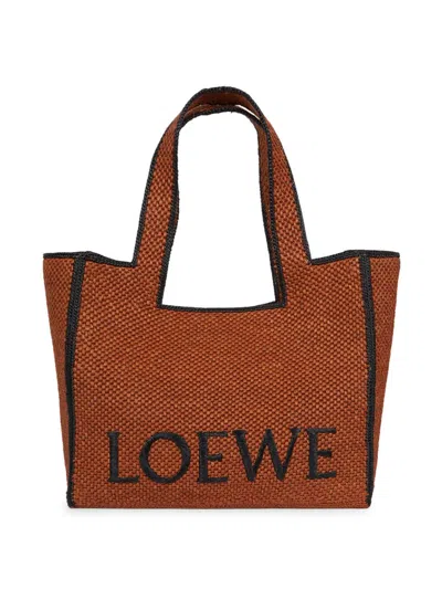 Loewe Women's  X Paula's Ibiza Large Font Tote Bag In Honey Gold