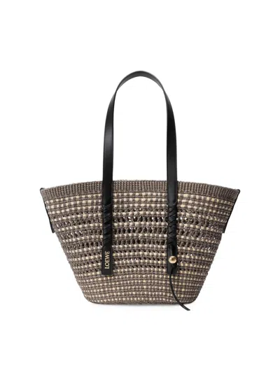 LOEWE WOMEN'S LOEWE X PAULA'S IBIZA MEDIUM BRAIDED RAFFIA BASKET BAG