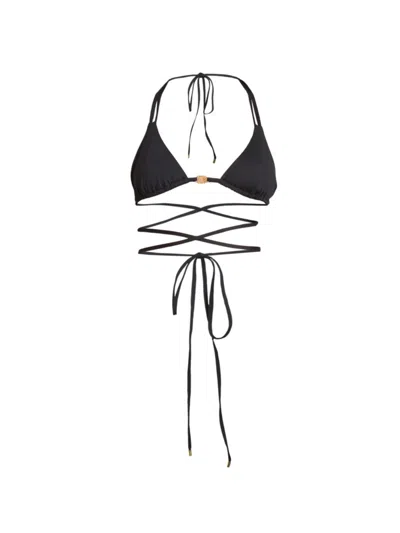 Loewe Women's  X Paula's Ibiza Triangle Bikini Top In Black