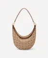 Loewe Women's Luna Anagram Jacquard And Leather Shoulder Bag In Tan/pecan