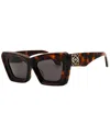 Loewe Lunettes De Soleil Transparentes Beveled Cateye In Brown