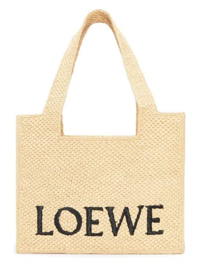 Loewe Women's Medium Font Tote Bag In Natural