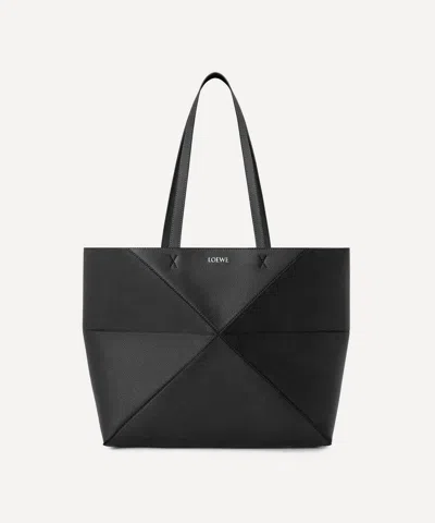 Loewe Women's Medium Horizontal Puzzle Fold Tote Bag In Black