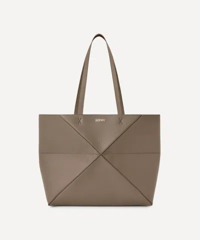 Loewe Women's Medium Horizontal Puzzle Fold Tote Bag In Brown