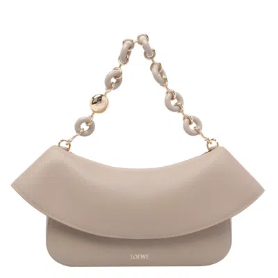 Loewe Sand Ola Medium Shoulder Bag In White