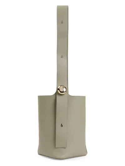 Loewe Women's Medium Pebble Bucket Bag In Eucalyptus