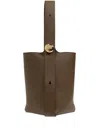 Loewe Medium Pebble Bucket Handbag In Tundra