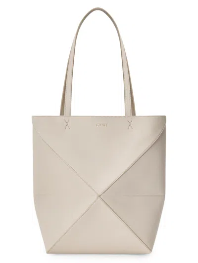 Loewe Women's Medium Puzzle Fold Grained Leather Tote Bag