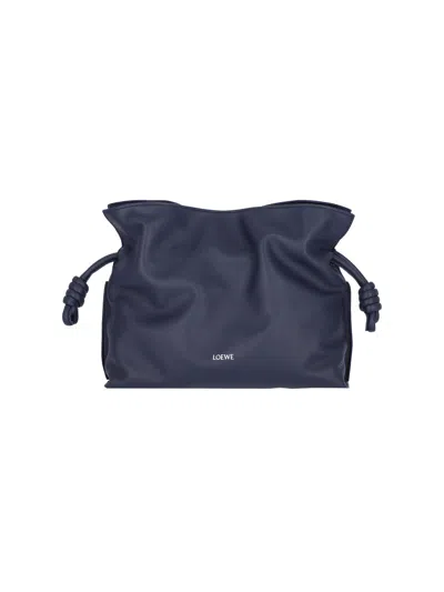 Loewe Medium Flamenco Clutch Bag In Black