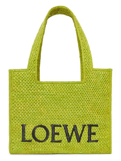 Loewe Women's Mediumfont Tote Bag In Meadowgree
