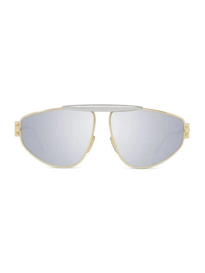 Loewe Women's Metal Pilot Sunglasses In Gold Smoke Mirror