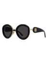 Loewe Women's Metal Round 49mm Sunglasses In Black