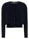 Loewe Midnight Wool Cropped Layered Cardigan