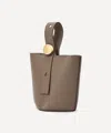 Loewe Mini Pebble Bucket In Soft Grained Calfskin In Brown