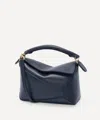 Loewe Womens Deep Navy Puzzle Edge Mini Leather Cross-body Bag