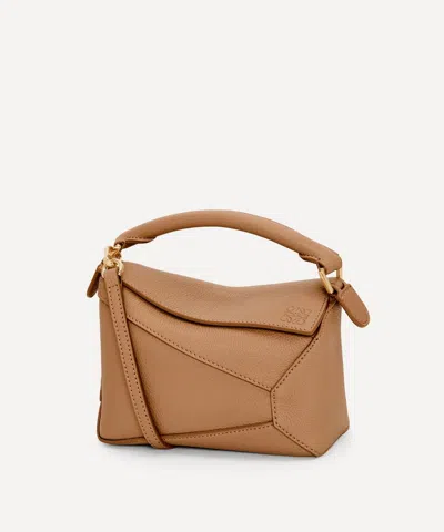 Loewe Women's Mini Puzzle Edge Shoulder Bag In Brown