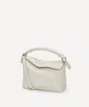 Loewe Women's Mini Puzzle Edge Shoulder Bag In White