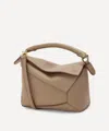 Loewe Womens Taupe Puzzle Edge Mini Leather Cross-body Bag