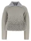 Loewe Polo In Misto Mohair Grigio  Donna
