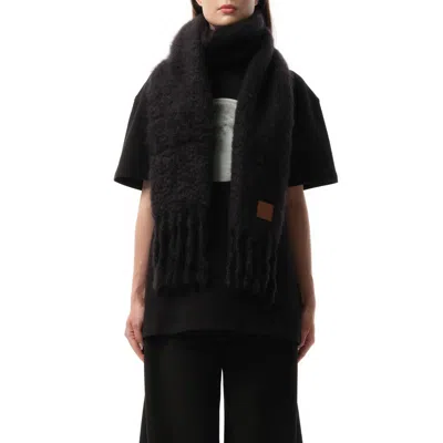 Loewe Women's Mohair Blend Scarf In Black
