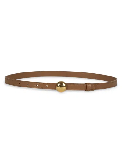 Loewe Women's Monogram Pebble Buckle Leather Belt In Pattern