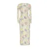 Loewe Women Morning Glory Print Cotton And Silk Multicolor Dress