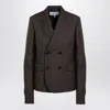 Loewe Blazer Twill Structured Shoulders In Green